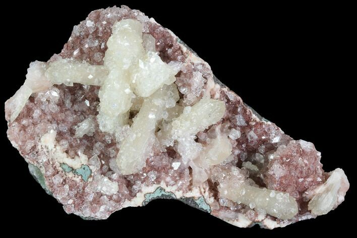 Stilbite and Apophyllite Crystal Cluster - India #97834